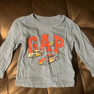 GAP Kids Light Blue Shirt with Car Design